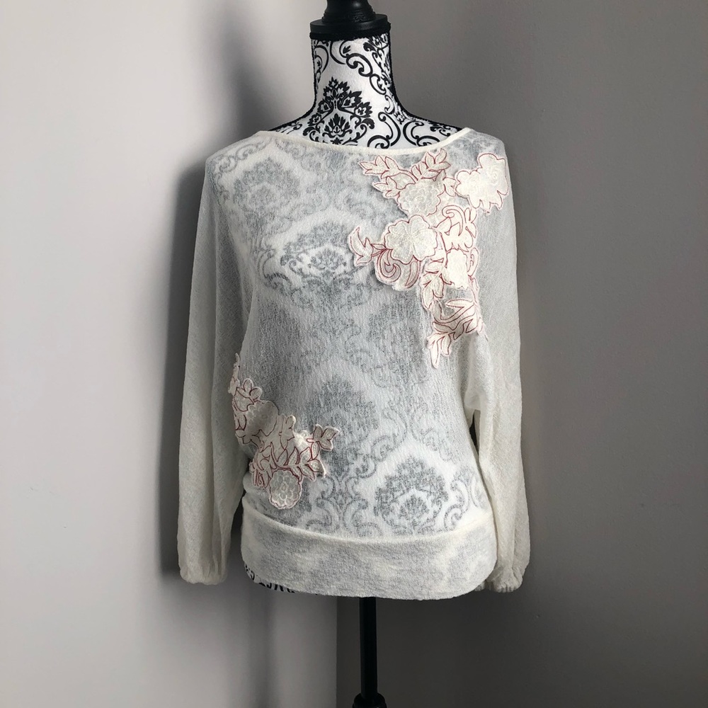 Anthropologie dolman sleeve, sheer shirt